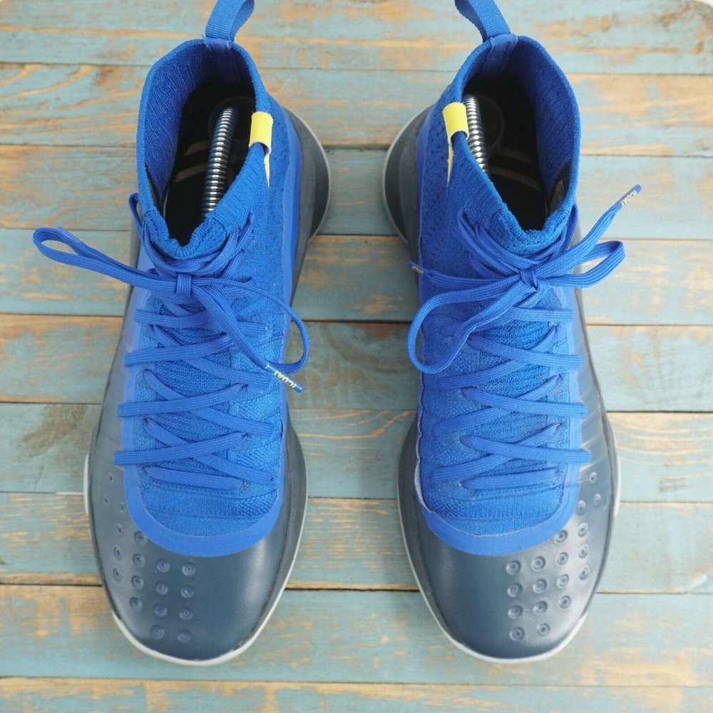 Under Armour 1298306-401 Mens Steph Curry 4 Basketball Shoes More Fun Blue 9.5 - Picture 8 of 11